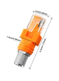 Generic 4 Pcs RF to RJ45 Converter, Coaxial to Ethernet Adapter, F Female to RJ45 Male Barrel Connector, Straight Coax Couplers for Line Tester  - Image 3