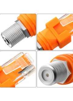 Generic 4 Pcs RF to RJ45 Converter, Coaxial to Ethernet Adapter, F Female to RJ45 Male Barrel Connector, Straight Coax Couplers for Line Tester  - Image 2