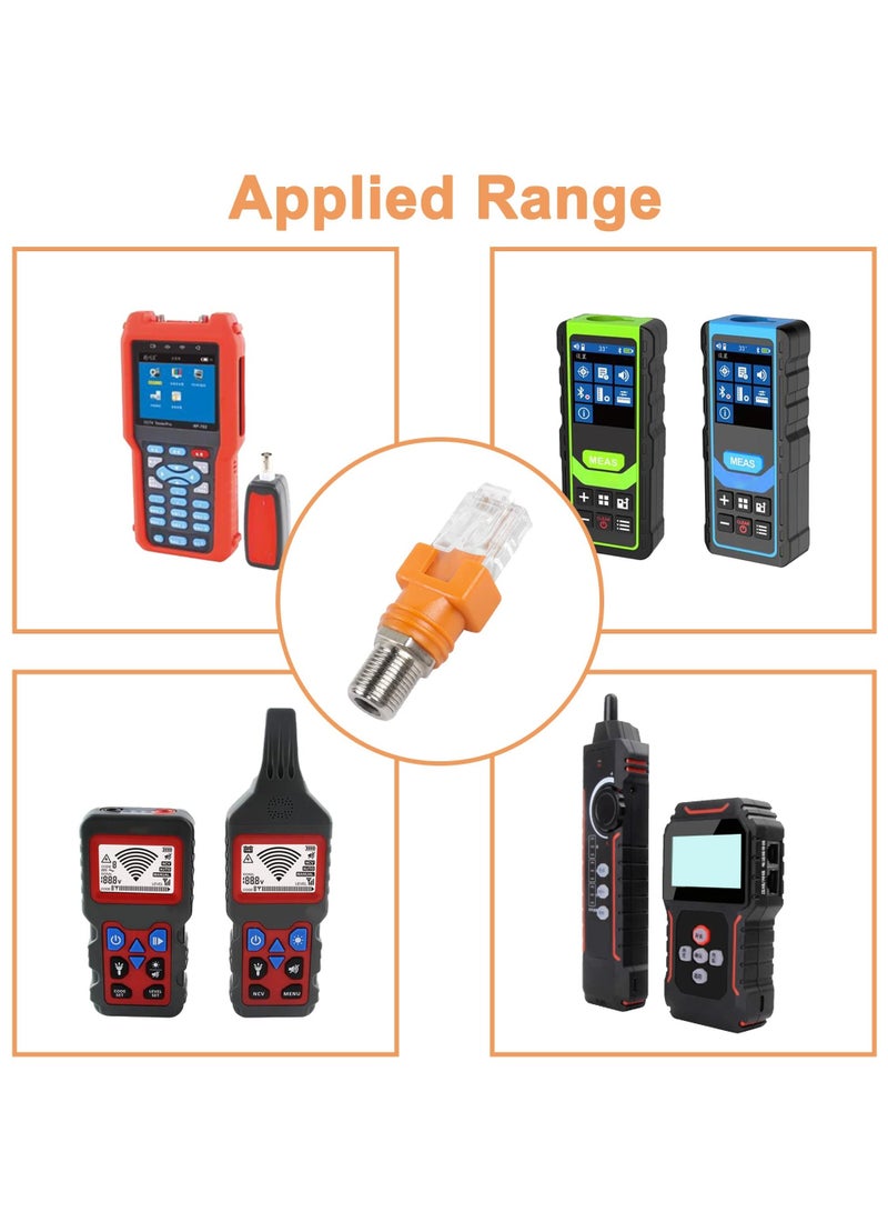 4 Pcs RF to RJ45 Converter, Coaxial to Ethernet Adapter, F Female to RJ45 Male Barrel Connector, Straight Coax Couplers for Line Tester  - Image 4