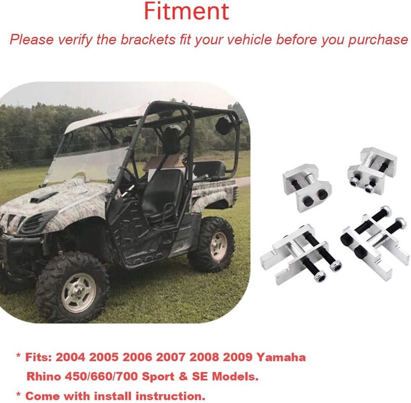 Wsays XJMOTO 2" Full Lift Kit for Yamaha Rhino 450 660 700 Sport & SE - Image 4