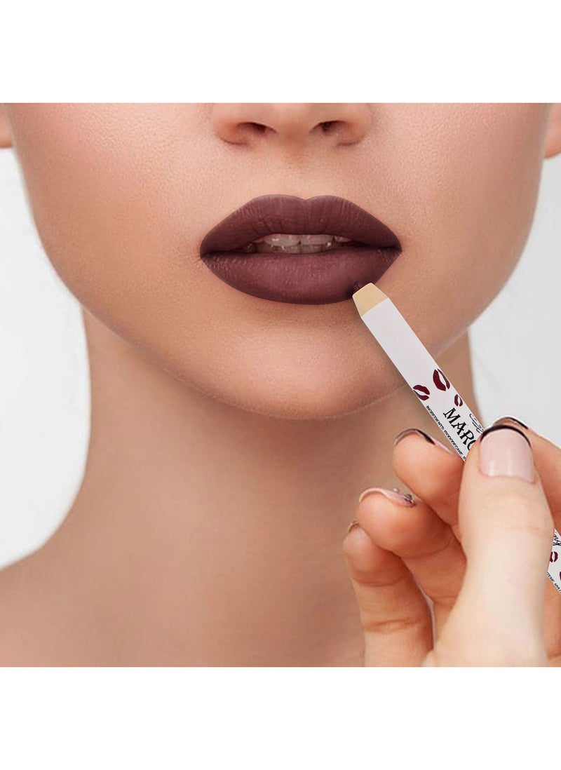 MAROOF 24 Hour Long Lasting Waterproof Retractable Matte Lip Liner 1.2g - Image 2