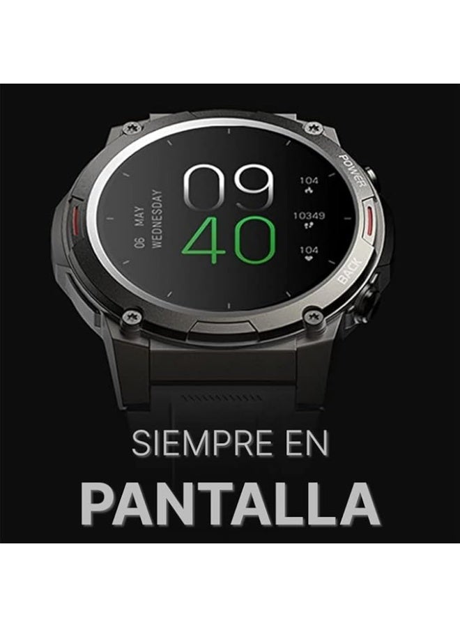 هاي فيوتشر ساعة ذكية FutureGo Mix2 AMOLED بشاشة لاسلكية للاتصال، لون أسود - Image 2