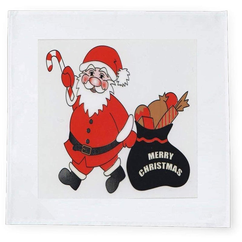 Khakee 6 Pcs Christmas Theme Tafta Silk Table Napkins 10x 10 for Xmas Decoration Christmas OrnamentsChristmas Gift npxmas233P - Image 2