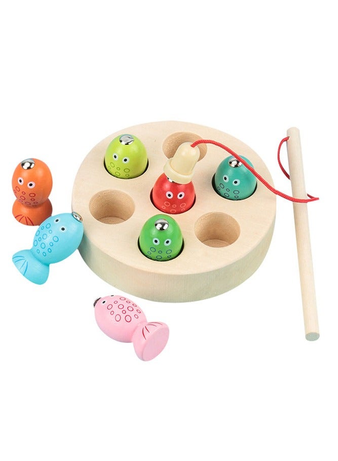 INSENSE Magnetic Wooden Fishing Toy for Kids – Educational Early Learning Game for Hand-Eye Coordination & Color Recognition - Image 2