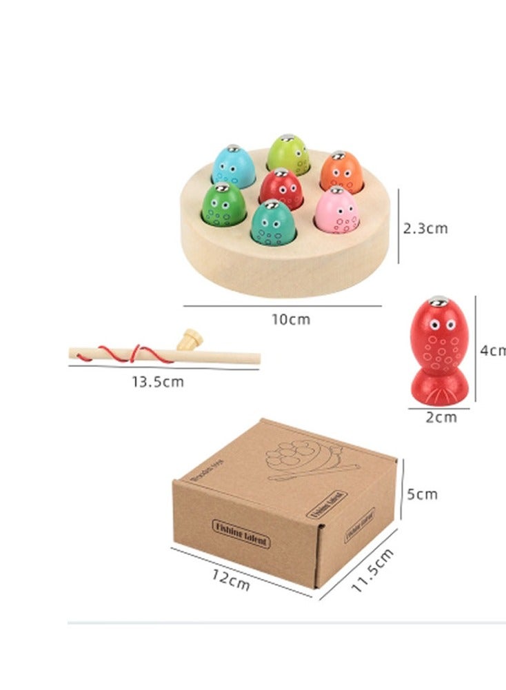 INSENSE Magnetic Wooden Fishing Toy for Kids – Educational Early Learning Game for Hand-Eye Coordination & Color Recognition - Image 5