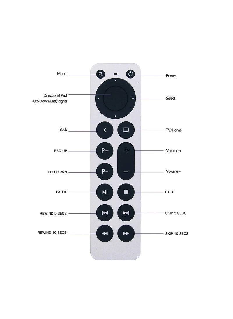 Generic - New Apple remote Apple 4K Replacement Apple tv Remote Control for Apple TV 4K/ Gen 1 2 3 4/ HD A1218 A1842 A1625 A1427 A1469 A2169 A1378 - Image 1