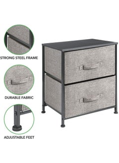 Sharpdo 2-Layer Drawer Storage Cabinet Iron Frame Fabric Multi-Layer Storage Cabinet  - Image 4