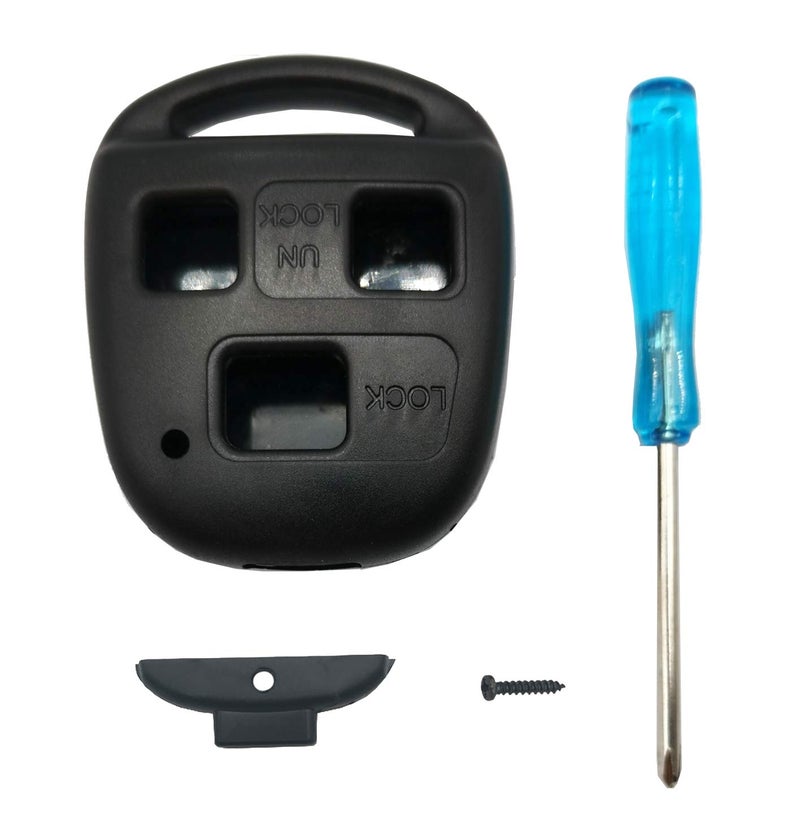 Upgraded Replacement Key Fob Cover Shell Fit for Toyota Land Cruiser FJ Cruiser Keyless Entry Remote Car Key Case with Screwdriver 1