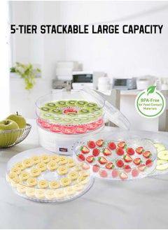 LEOKOR Food Dehydrator, Electric Food Preserver Machine with 5 BPA-Free Trays, Digital Food Dryer Adjustable Timer Temperature Control, Powerful Drying Capacity for Fruits, Veggies, Meats and Dog Treats  - Image 5