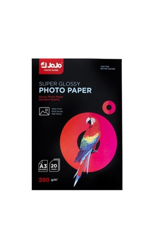 Jojo Super Glossy Waterproof Photo Paper, 20 Sheets, A3 Size - pzsku/ZB47F36673FED66FCB968Z/45/_/1722019029/45639a6f-ae87-4514-aea5-06f64dcc63aa