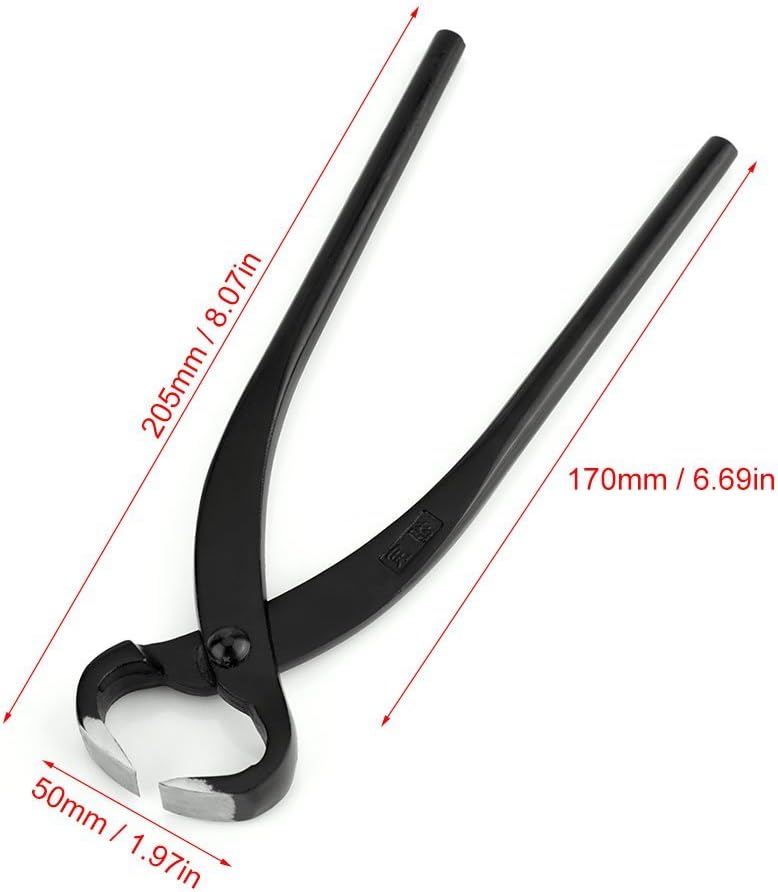 OUKA 205mm Grade Manganese Steel Alloy Concave Root Cutters Bonsai Tools Branch Cutter Knob Cutter with Ergonomic Handles Black - Image 3