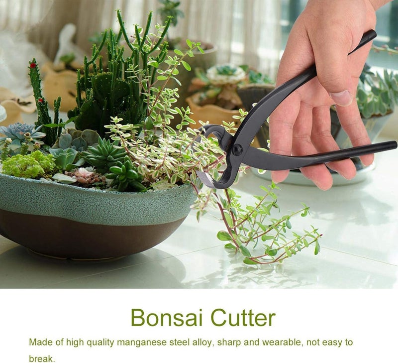 OUKA 205mm Grade Manganese Steel Alloy Concave Root Cutters Bonsai Tools Branch Cutter Knob Cutter with Ergonomic Handles Black - Image 2