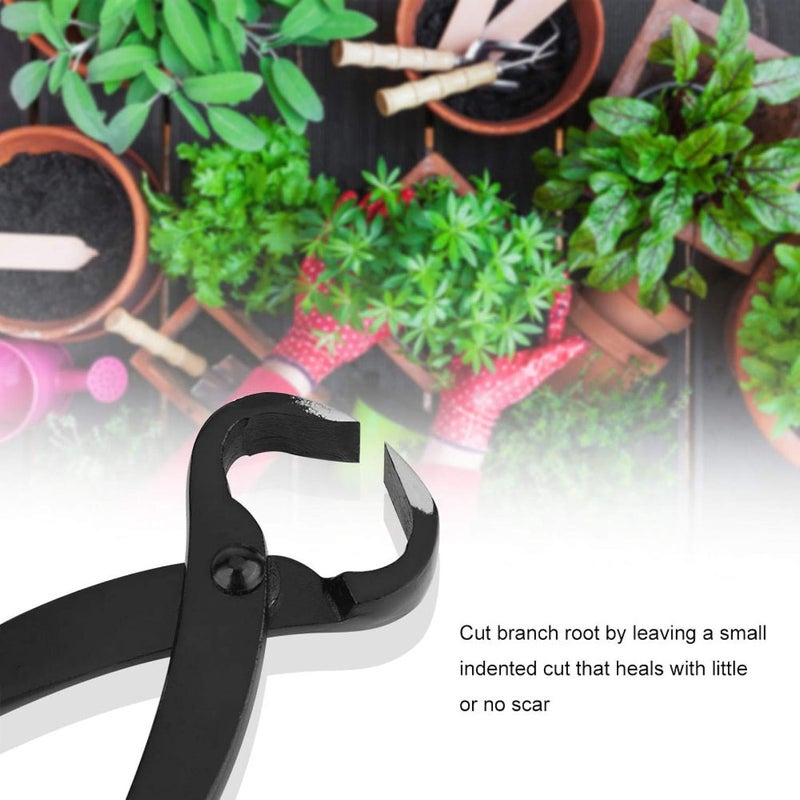 OUKA 205mm Grade Manganese Steel Alloy Concave Root Cutters Bonsai Tools Branch Cutter Knob Cutter with Ergonomic Handles Black - Image 4