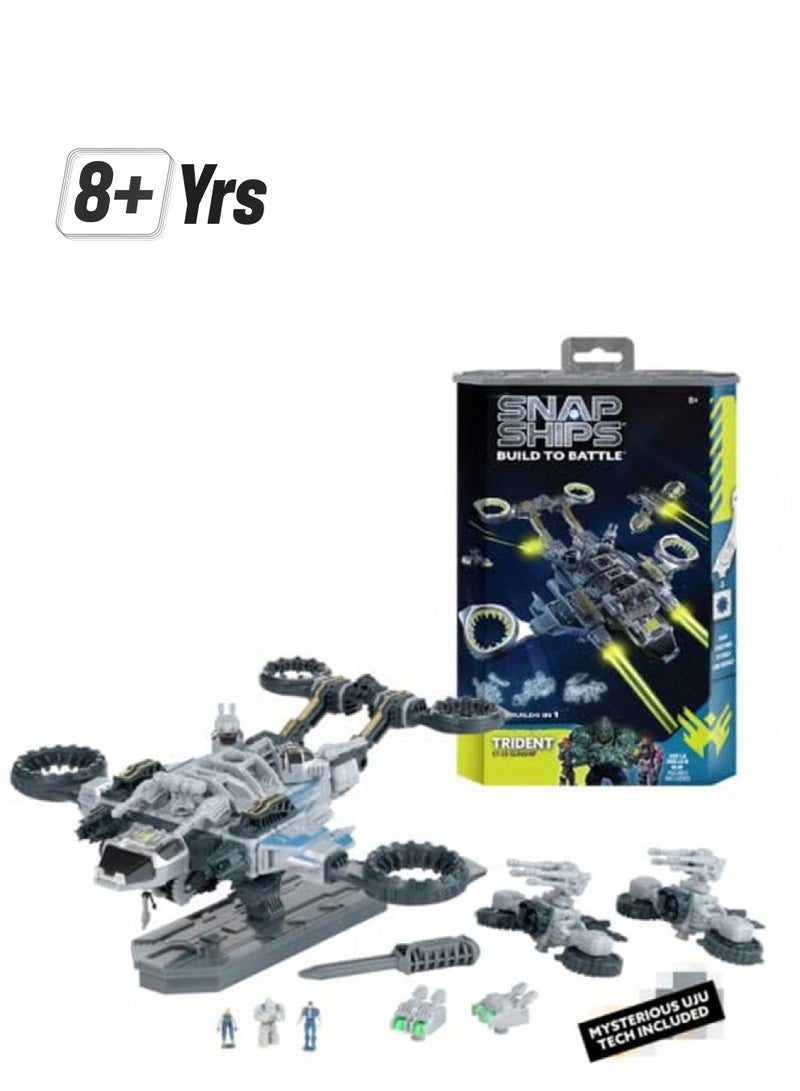 PlayMonster Snap Ships Trident St 33 Gunship Building Construction Toy For Custom Building And Battle Play For Ages 8+ - Image 1