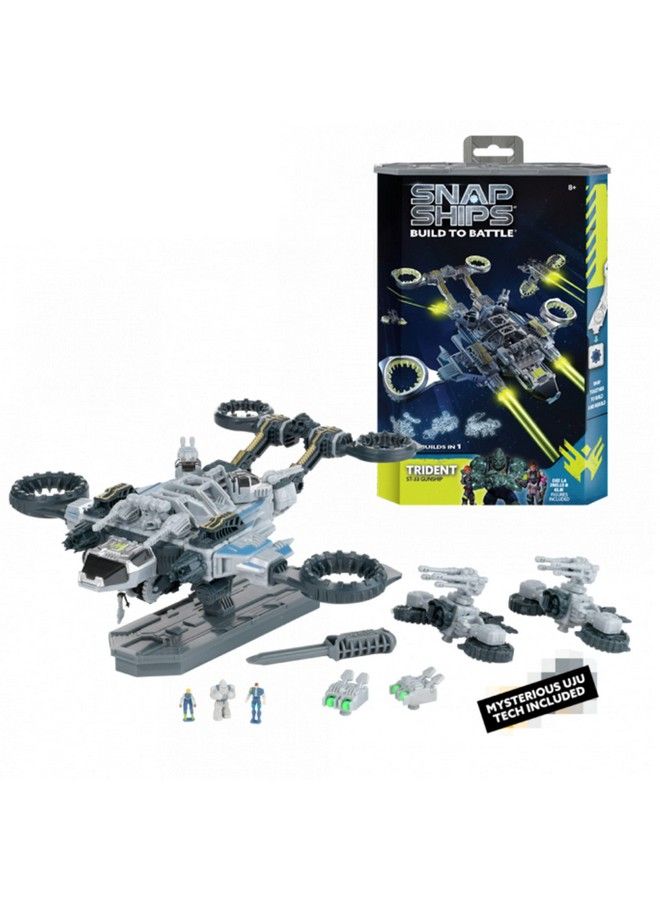 PlayMonster Snap Ships Trident St 33 Gunship Building Construction Toy For Custom Building And Battle Play For Ages 8+ - Image 3