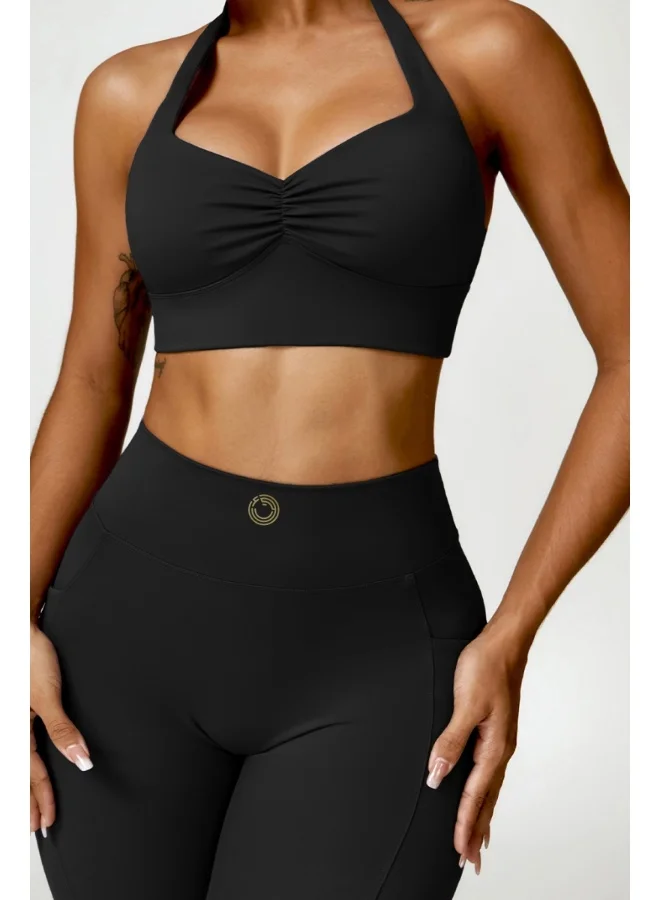 KAWN.YOGA KAWN YOGA Womens Open Back Sports Bra - Padded Low Impact Workout Yoga Bra with Removable Built in Bra