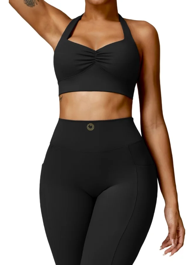 KAWN.YOGA KAWN YOGA Womens Open Back Sports Bra - Padded Low Impact Workout Yoga Bra with Removable Built in Bra