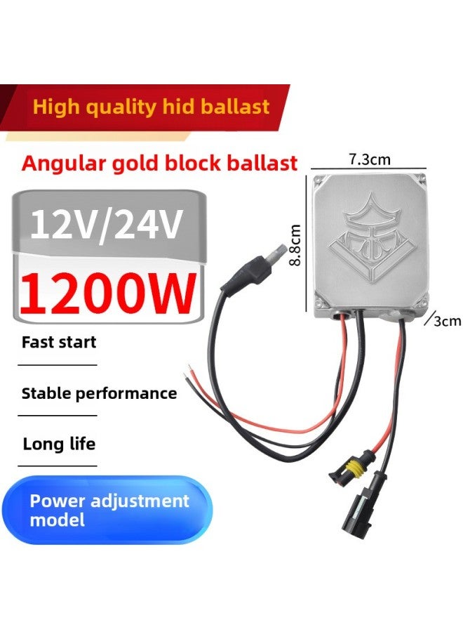 Generic Xenon Lamp Quick Start Ballast Waterproof And Dustproof 12V24V Adjustable Power Outdoor Portable Fishing Xenon Lamp Accessories-Color:1200w (adjustable Power)  - Image 1
