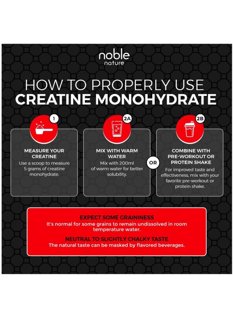 noble nature Creatine Monohydrate Powder - Unflavoured & Micronized - 150 gm  - Image 2