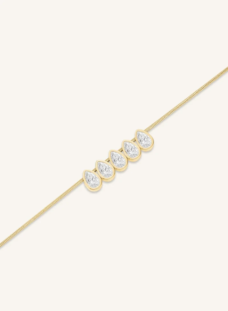 Rosefield  Crystal Drops Necklace, Gold Plated for Women | Best Price UAE