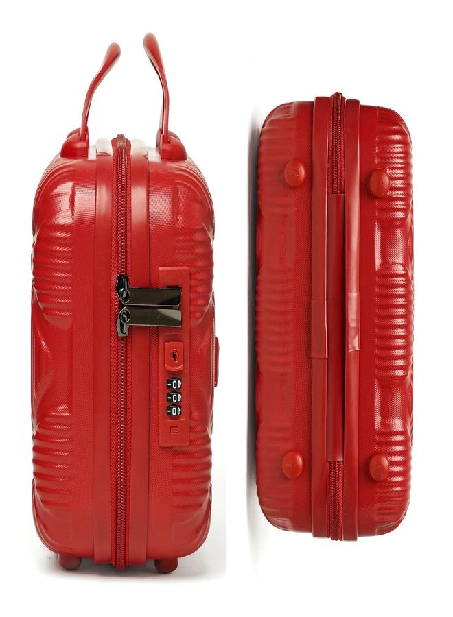 SHAMAX® Cosmetic Box Portable Makeup Travel Case Vanity Box Organiser Case All Makeup Accessories Mini Luggage, Mini Bag, Hard Shell Travel Luggage (Waterproof) ABS (750/ABS/Red, Red) - Image 5