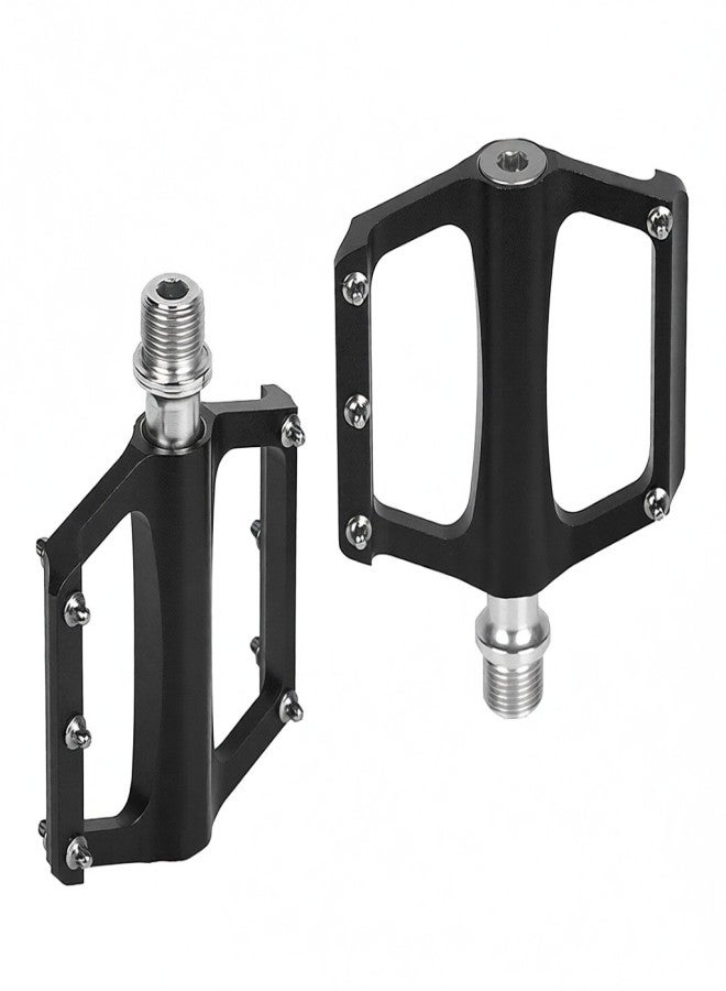 إنلي دواسات دراجة قابلة للطي، دواسات مسطحة من سبائك الألومنيوم، دواسات دراجة جبلية، دواسات دراجة طريق - Image 1