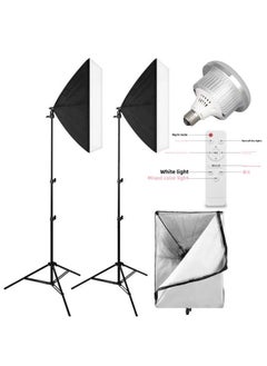 General Aolis LED Professional Fill Light Remote Control God Girl Light Round Hair Light Soft Light Box Live Photography Light-Light Source Color:150 Watt Three-color Dimming +2.1 M Telescopic Bracket + E27  - Image 2