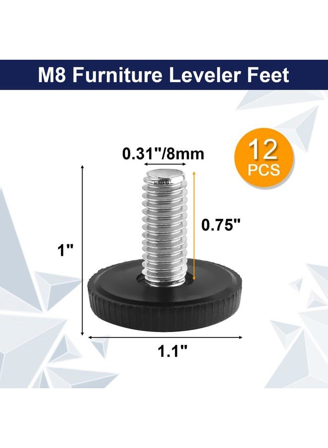 Coidea M8 12 PCS Adjustable Furniture Feet Threaded Screw in - Image 2