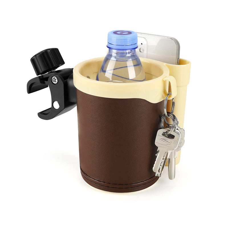 Accmor Stroller Cup Holder with Phone Keys Holder 3in1 Universal Cup Holder Drinks Bottle Holder for Stroller Bike Wheelchair Walker Scooter