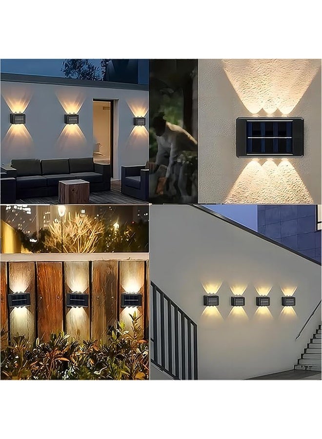 2 قطعة 10 LED ضوء بالطاقة الشمسية في الهواء الطلق صعودا وهبوطا ضوء المرآب الشمسي مقاوم للماء في الهواء الطلق ضوء الأمن اللاسلكي في الهواء الطلق ضوء الأمن الشمسي مناسب للفناء والمستودع والمرآب - Image 2