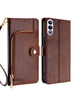 For OnePlus Ace 3V 5G Zipper Bag Leather Phone Case(Brown)