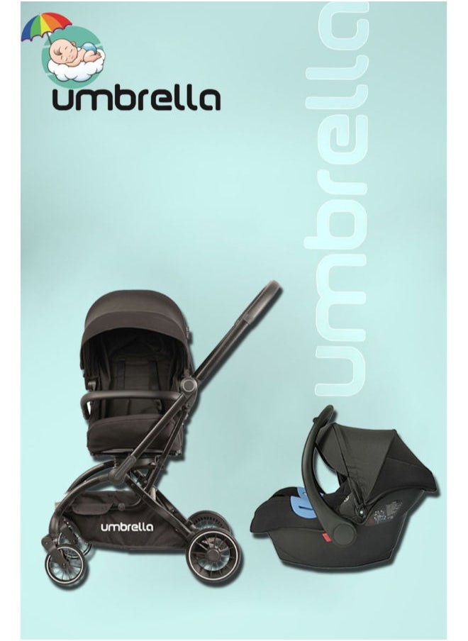 umbrella - Premium Baby Stroller Umbrella Max | Easy, Luxurious Chair | 360° Rotation | Ultra-Compact When Folded | High-Quality Car Seat - Image 1