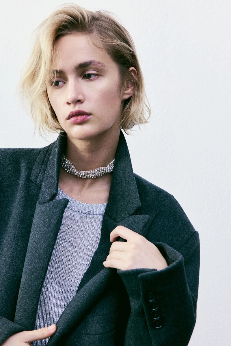 H&M Twisted Rhinestone Necklace
