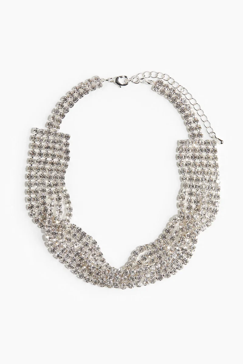 H&M Twisted Rhinestone Necklace