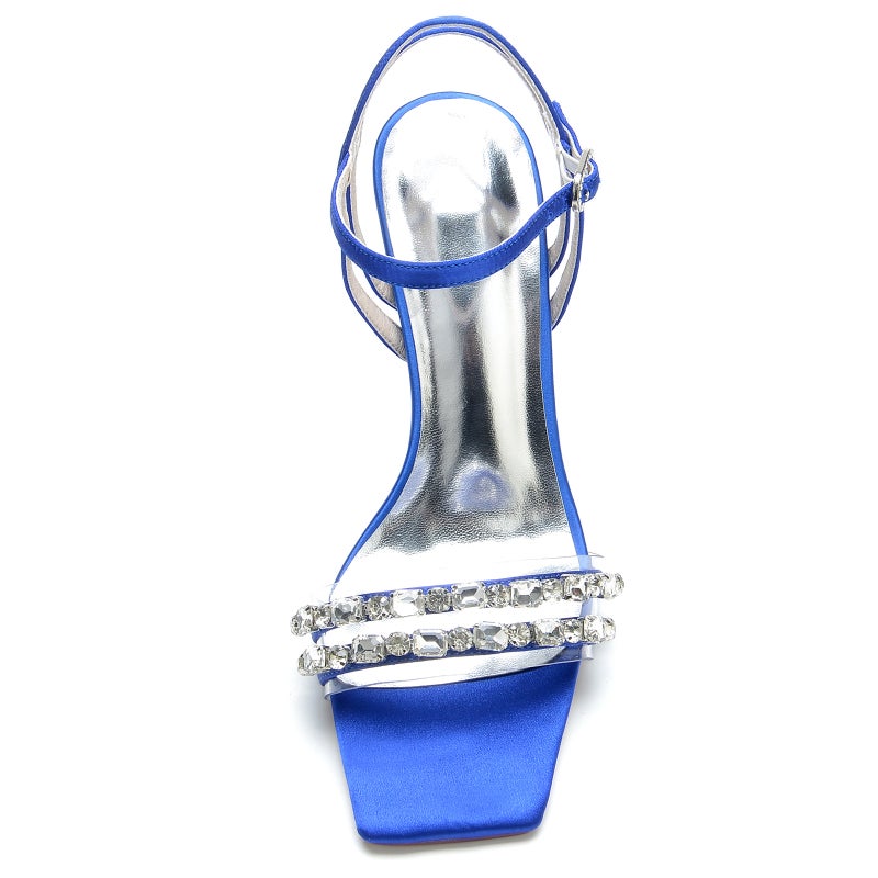 2025 High-Heeled Square Toe Fashionable Elegant Versatile Daily Shoes Wedding Sandals Bridal Shoes Bridesmaid Shoes 38063-8 - Image 4