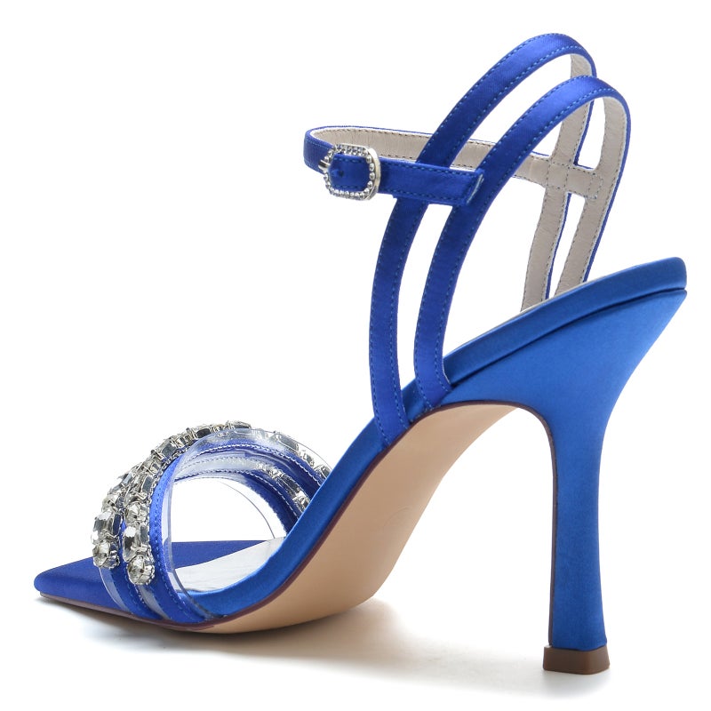 2025 High-Heeled Square Toe Fashionable Elegant Versatile Daily Shoes Wedding Sandals Bridal Shoes Bridesmaid Shoes 38063-8 - Image 3
