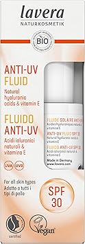 lavera سائل لافيرا المضاد للأشعة فوق البنفسجية SPF 30 يحمي من الأشعة فوق البنفسجية حماية معدنية ضد شيخوخة الجلد الناتجة عن الشمس مستحضرات تجميل طبيعية نباتية 30 مل - Image 4