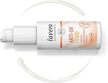 lavera سائل لافيرا المضاد للأشعة فوق البنفسجية SPF 30 يحمي من الأشعة فوق البنفسجية حماية معدنية ضد شيخوخة الجلد الناتجة عن الشمس مستحضرات تجميل طبيعية نباتية 30 مل - Image 2