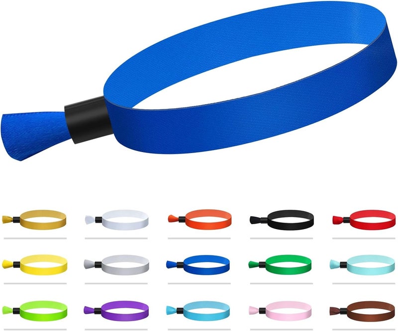 Comflora Pack of 100 Fabric Wristbands for Events, Disposable Event Wristbands, Colored Event Wristbands, for Light Concert, Club Entry Wristband, Party Wristband for - Image 1