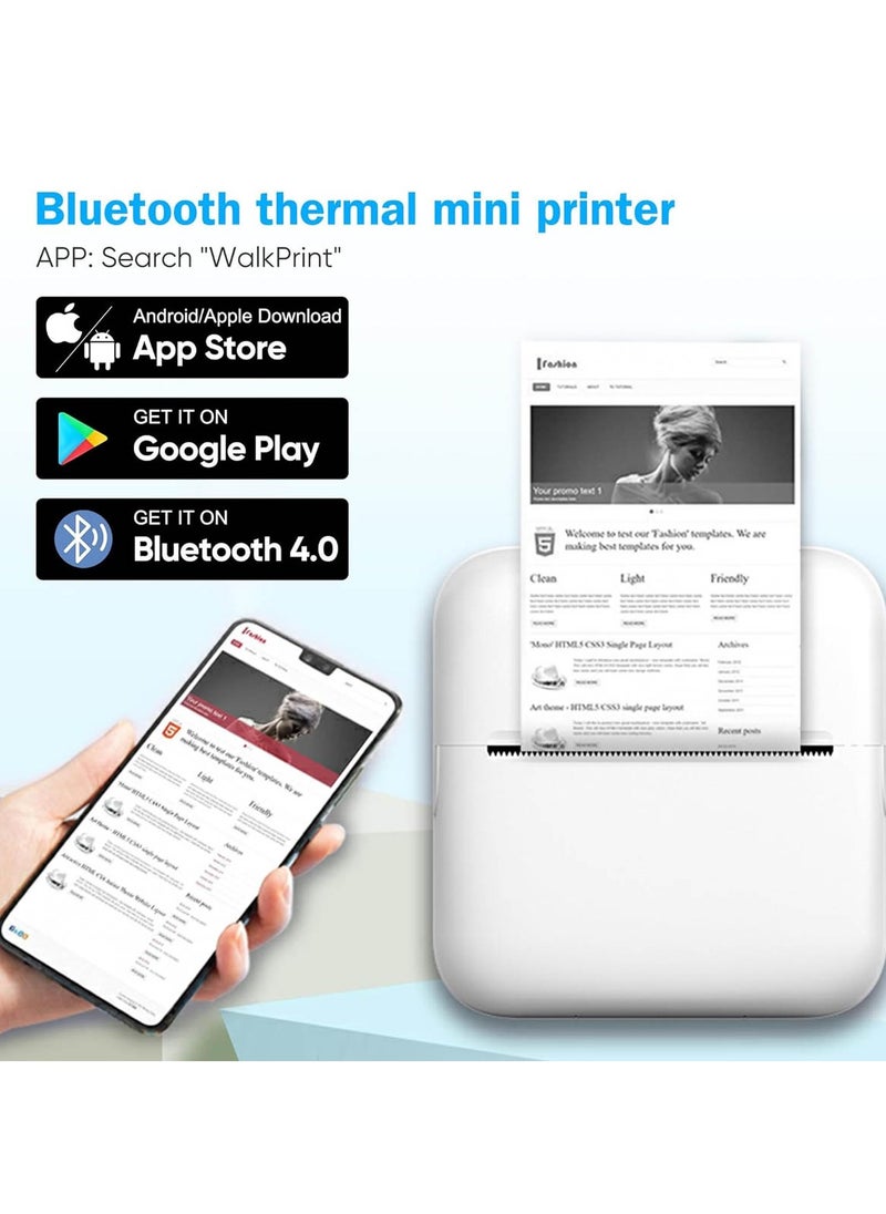 Mi techo - Mi Techo Rechargeable Mini Pocket Printer With Inkless Thermal Compact Printing Technology For Printing Photos Labels Texts and Sketch - Image 1