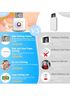 Mi techo Mi Techo Rechargeable Mini Pocket Printer With Inkless Thermal Compact Printing Technology For Printing Photos Labels Texts and Sketch  - Image 3