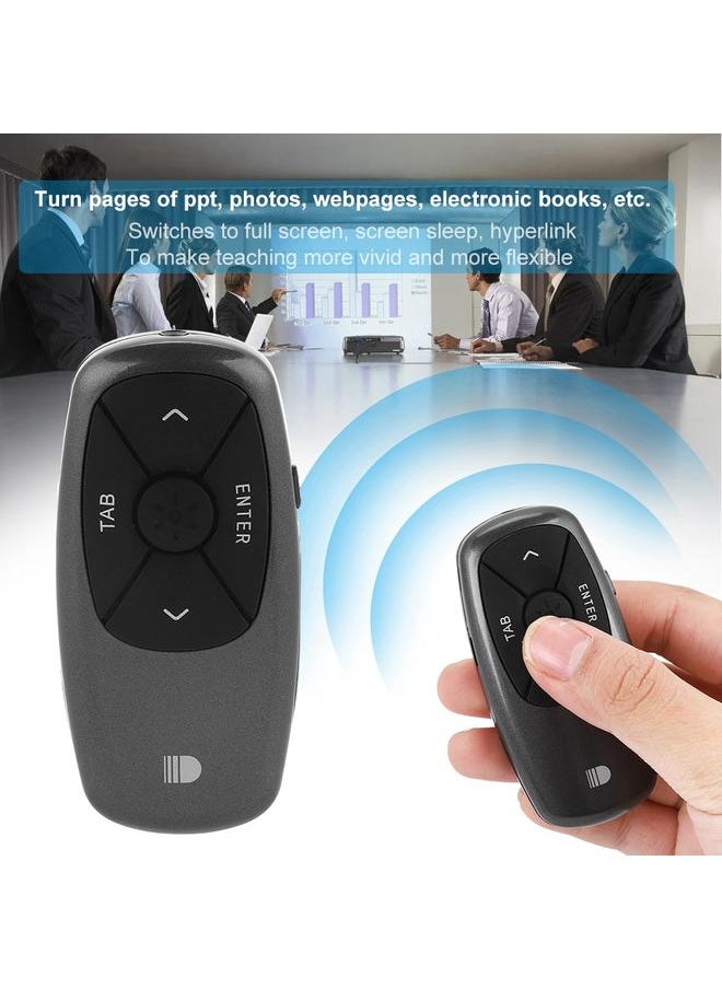 Thoraya - Page Turn/Sleep/Hyperlink PPT Laser Pointer 100m 360° 2.4GHz RF Wireless Presenter Remote - Image 1
