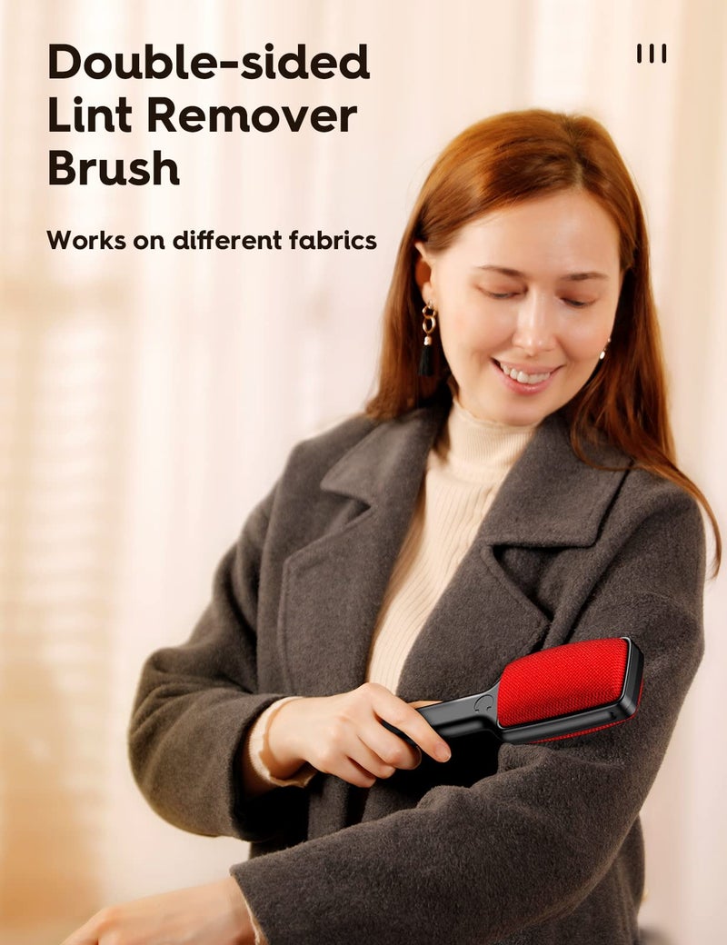 VASSON Lint Brush, Double-Sided Lint Remover Brush, Lint Brushes for Clothes, Reusable Velvet lint Brush, Coat Lint Brush (2 Pack) - Image 3