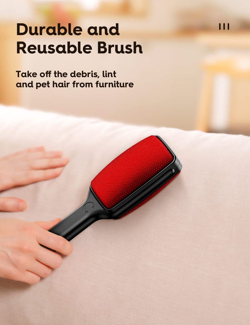 VASSON Lint Brush, Double-Sided Lint Remover Brush, Lint Brushes for Clothes, Reusable Velvet lint Brush, Coat Lint Brush (2 Pack) - Image 4