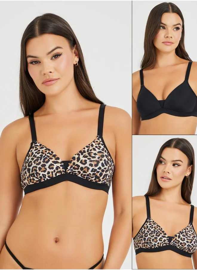 ستايلي Styli Set of 2 - Assorted Padded Non Wired Bra