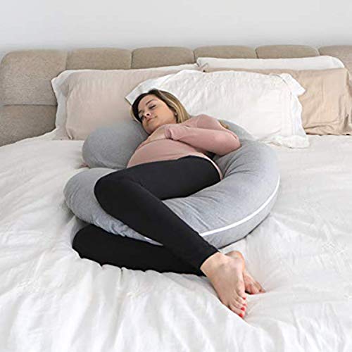 METRONFull Body Pregnancy Pillow C Shaped Soft Support Cushion for Maternity Nursing and Back Pain Relief Husbands can Also Use - Image 3