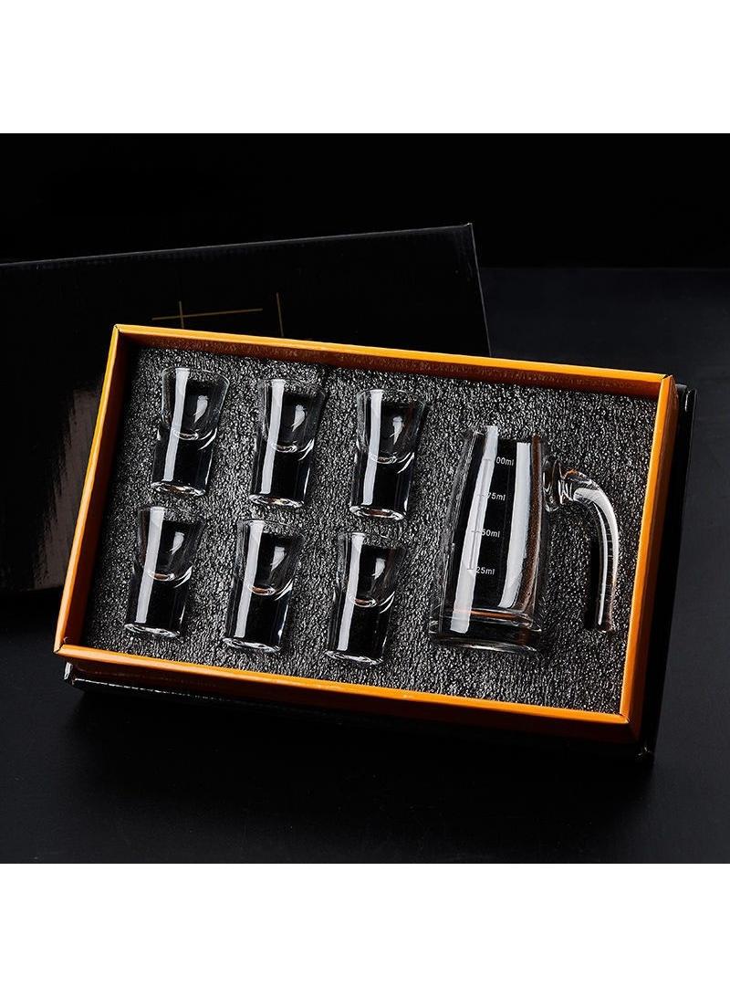 Y&D 1 Pot 6 Small Cup Household Beverage Glass Cup Gift Box Set  - Image 1