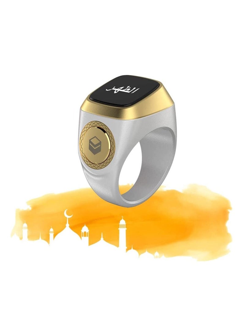 iQIBLA Smart Tasbih Zikr Ring Lite New 2022   only 11.7g 18 MM WHITE - Image 2