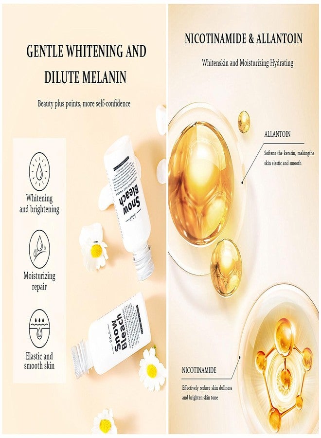 Go Ho كريم تبييض البشرة بالثلج، كريم تفتيح البشرة بفيتامين C للمناطق الحساسة والتبييض، كريم مبيض للمناطق الحساسة، مزيل البقع الداكنة للوجه، الإبط، تحت الإبط، الكوع، الفخذ الداخلي - Image 5