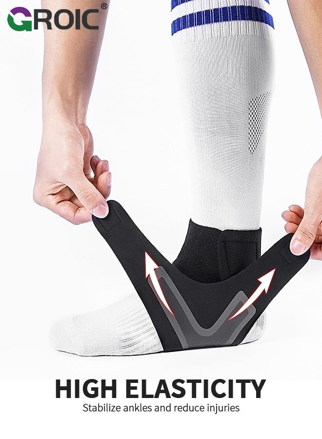 GROIC 1 Pair Ankle Brace for Women & Men - Breathable Comfortable Adjustable Ankle Wrap, Ankle Support for Running, Basketball, Achilles, Minor Sprains, Joint Pain Relief, Injury Recovery, M - Image 2